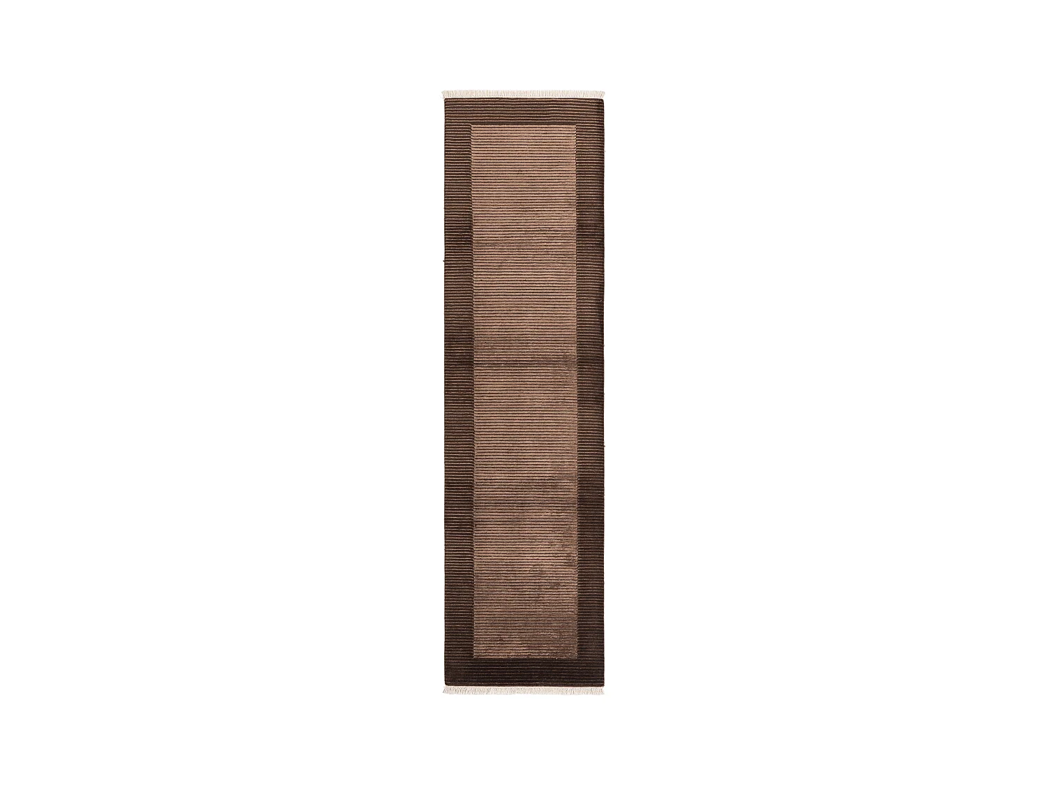 Läufer-Wollteppich 79x297 Braun Darya