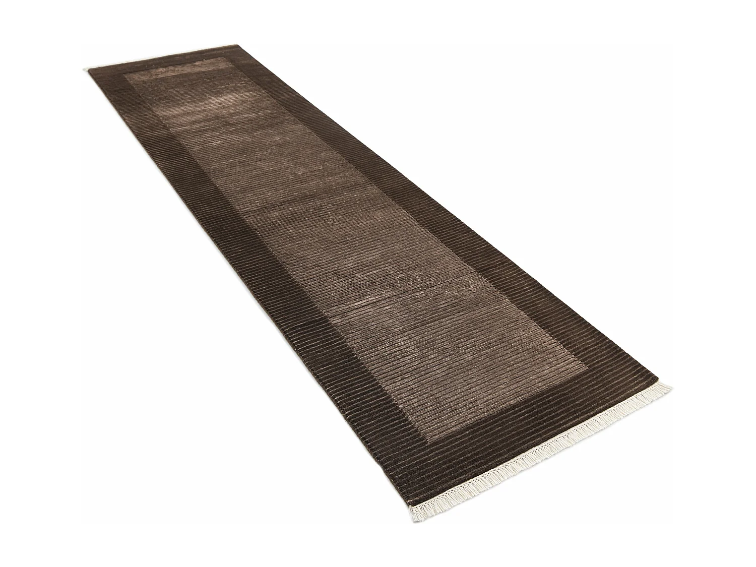 Tapis de couloir en laine 79x297 brun Darya