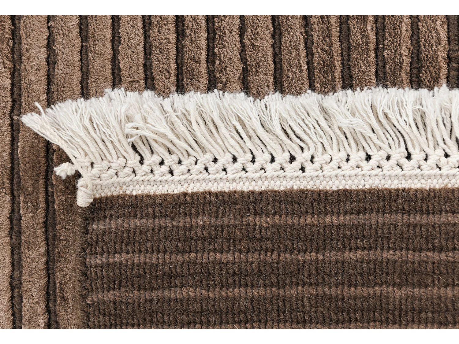 Tapis de couloir en laine 79x297 brun Darya