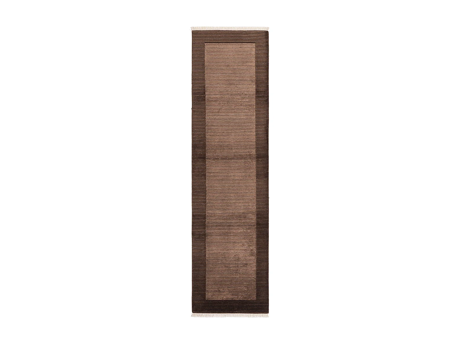 Tapis de couloir en laine 79x297 brun Darya