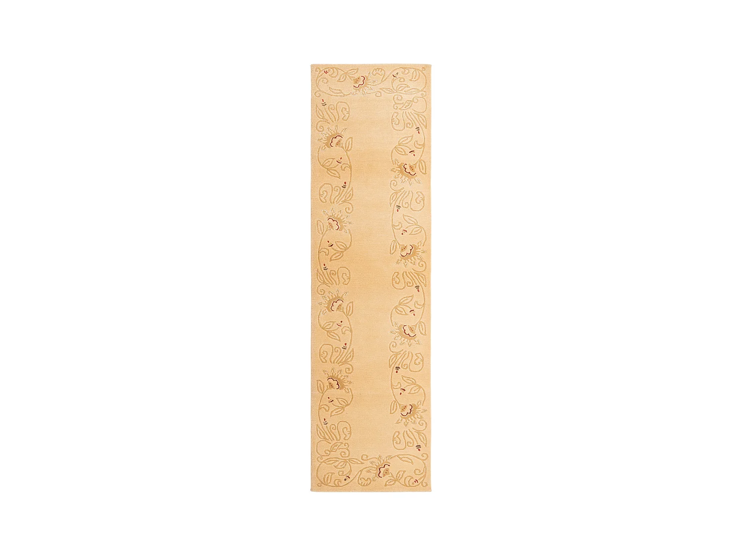 Läufer-Wollteppich 81x300 Braun Darya