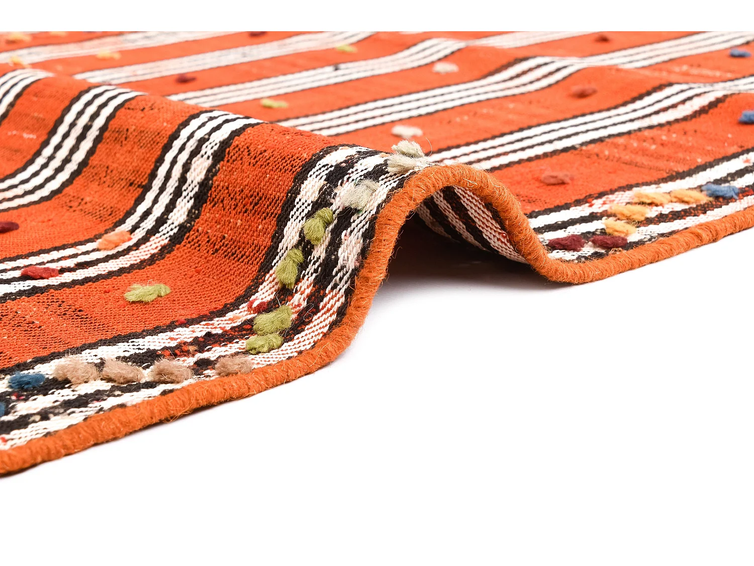 Wollteppich 143x197 Orange Jajim