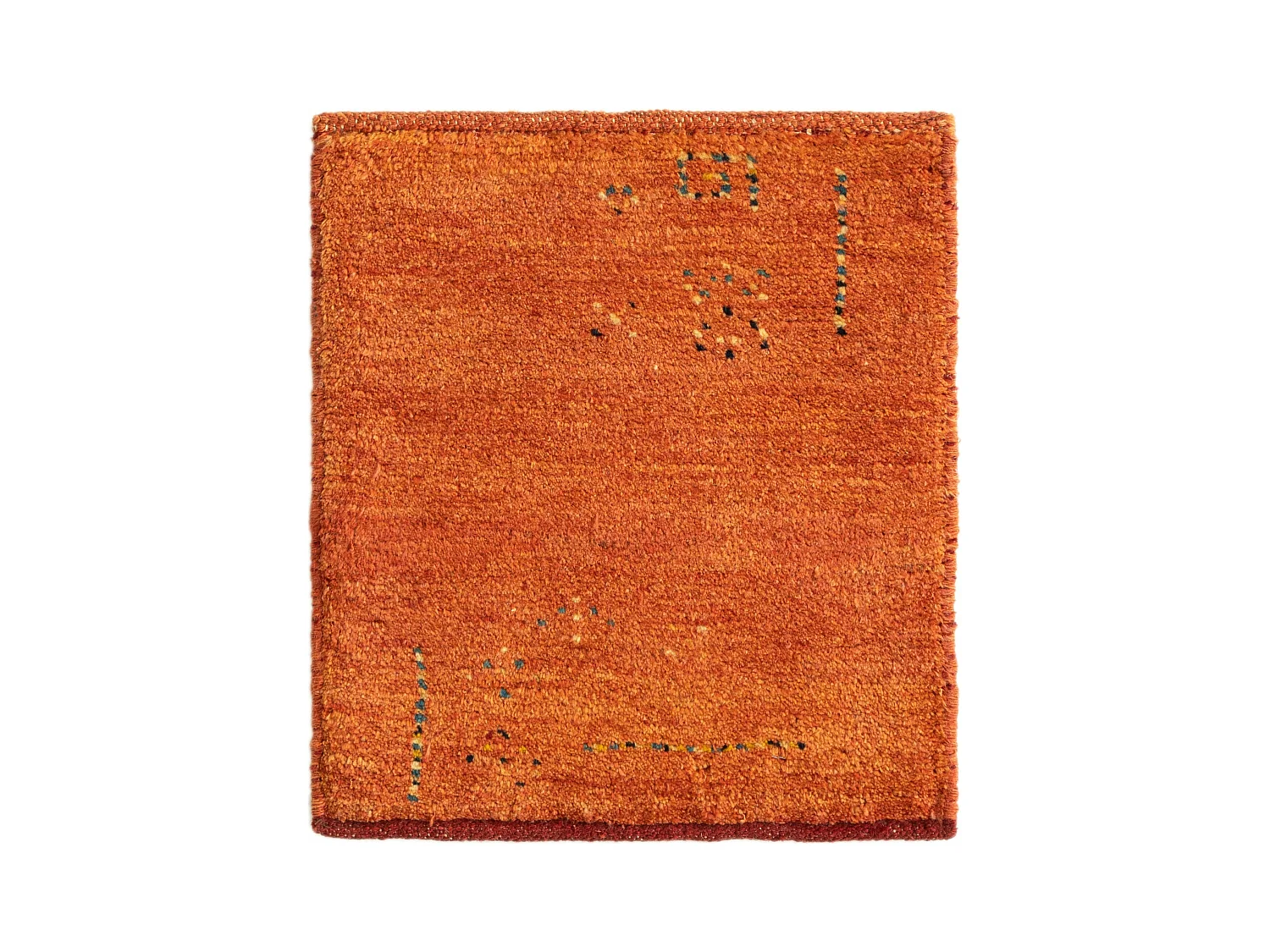 Tapis de laine 45x50 orange Gabbeh