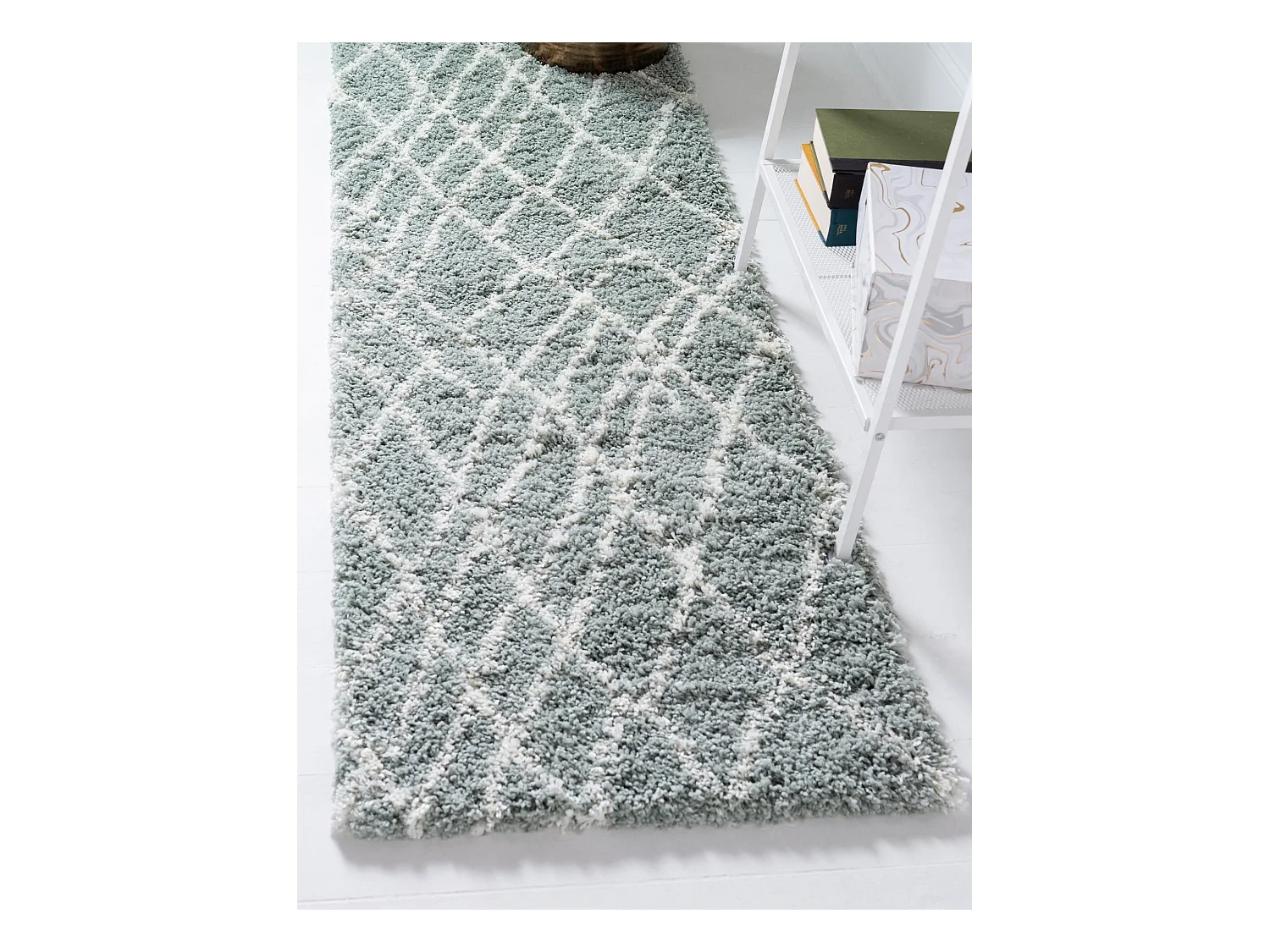 Hochflorteppich 62x120 Grün Lachen Fence