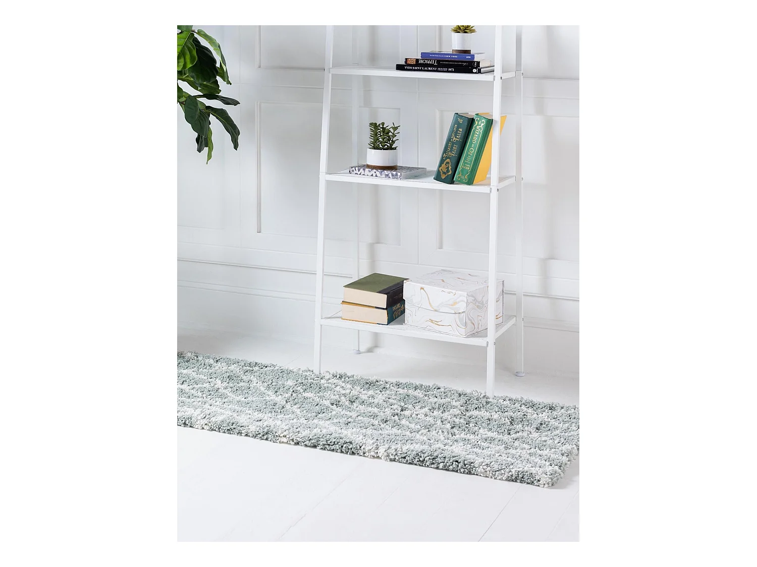 Hoogpolig tapijt 120x62 Groen Lachen Fence