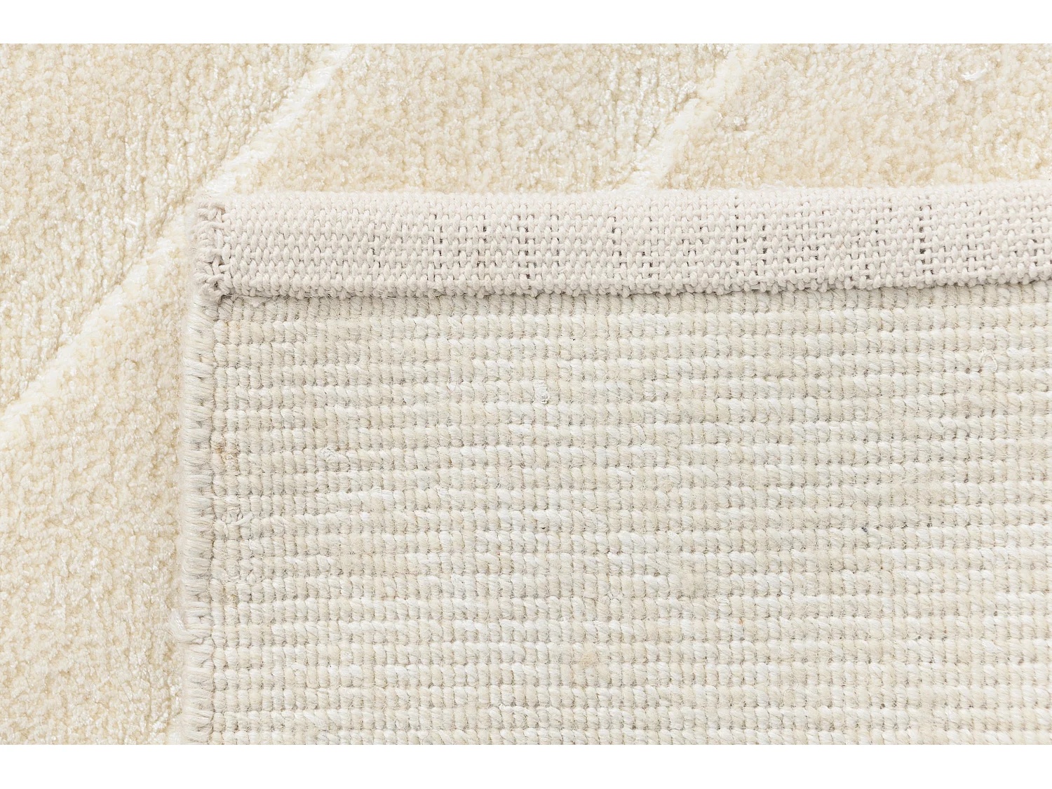 Läufer-Wollteppich 84x389 Beige Darya