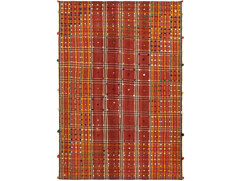 Tapis de laine 152x221 rouge Jajim