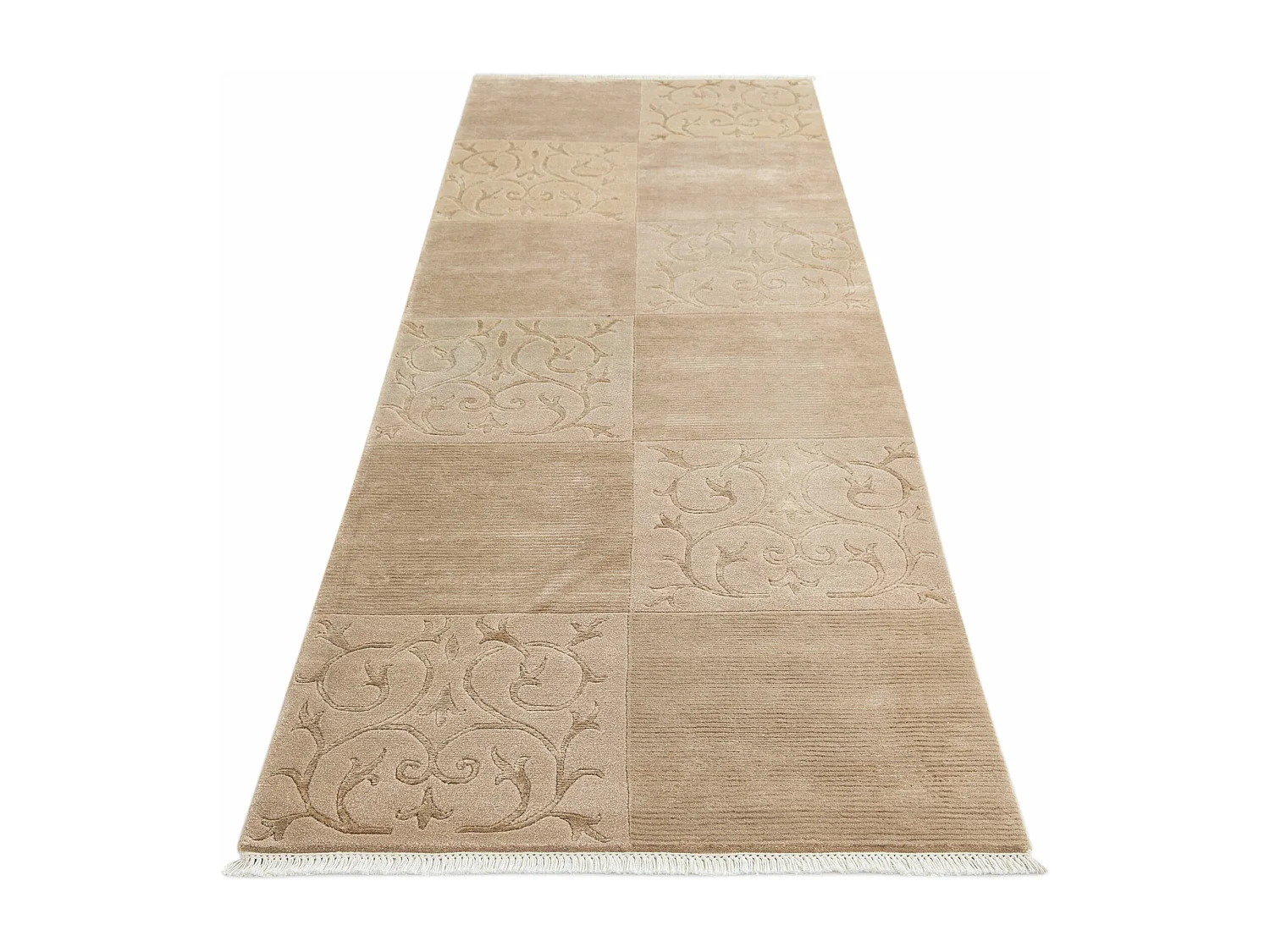 Läufer-Wollteppich 99x297 Braun Darya