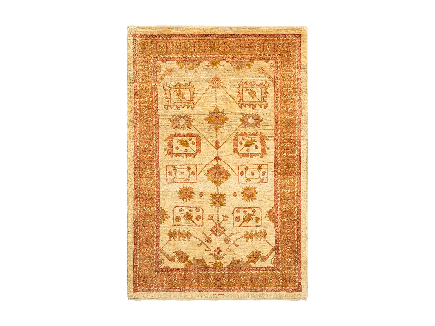 Tapis de laine 110x166 brun Kashkuli