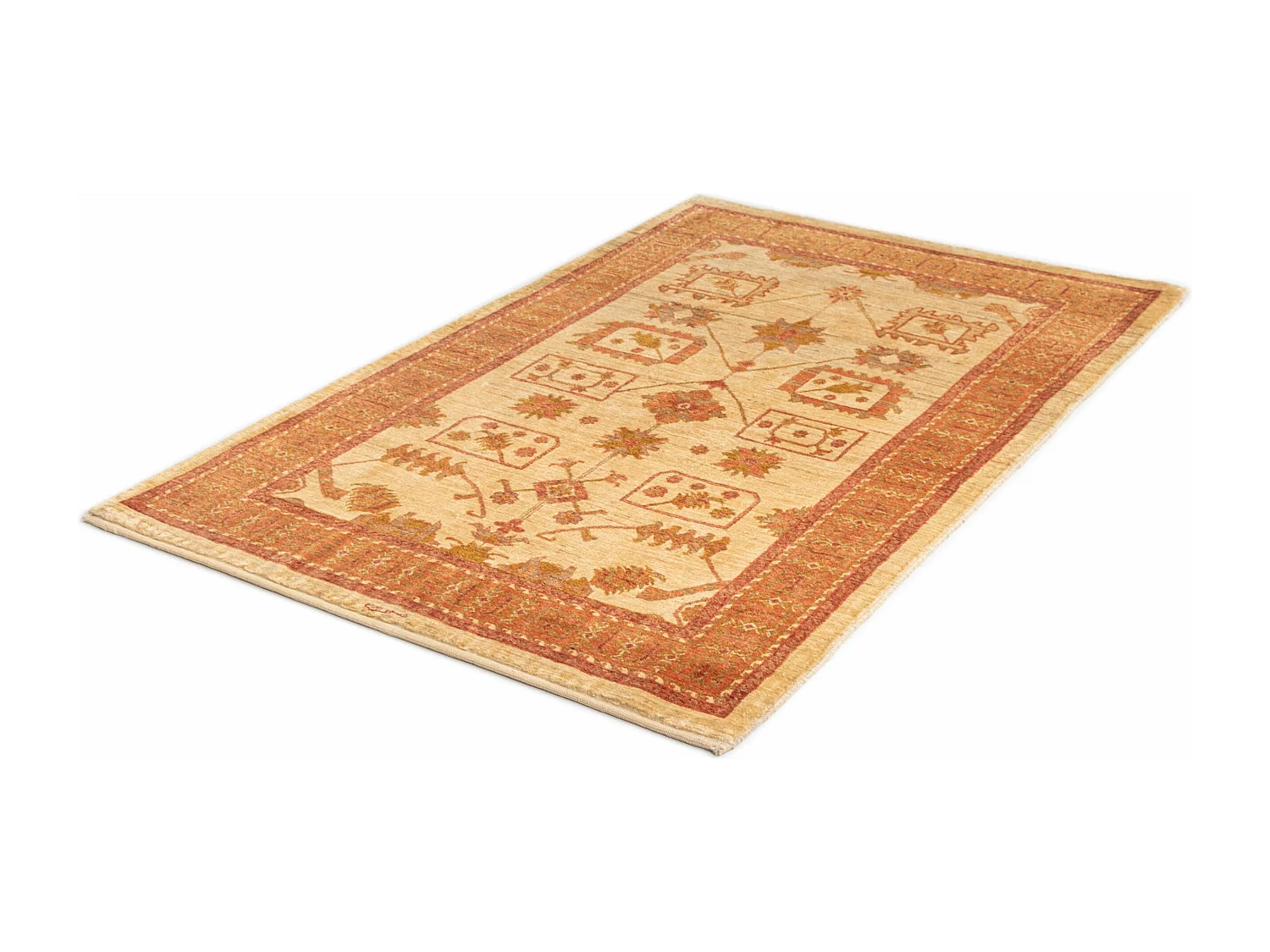 Tapis de laine 110x166 brun Kashkuli