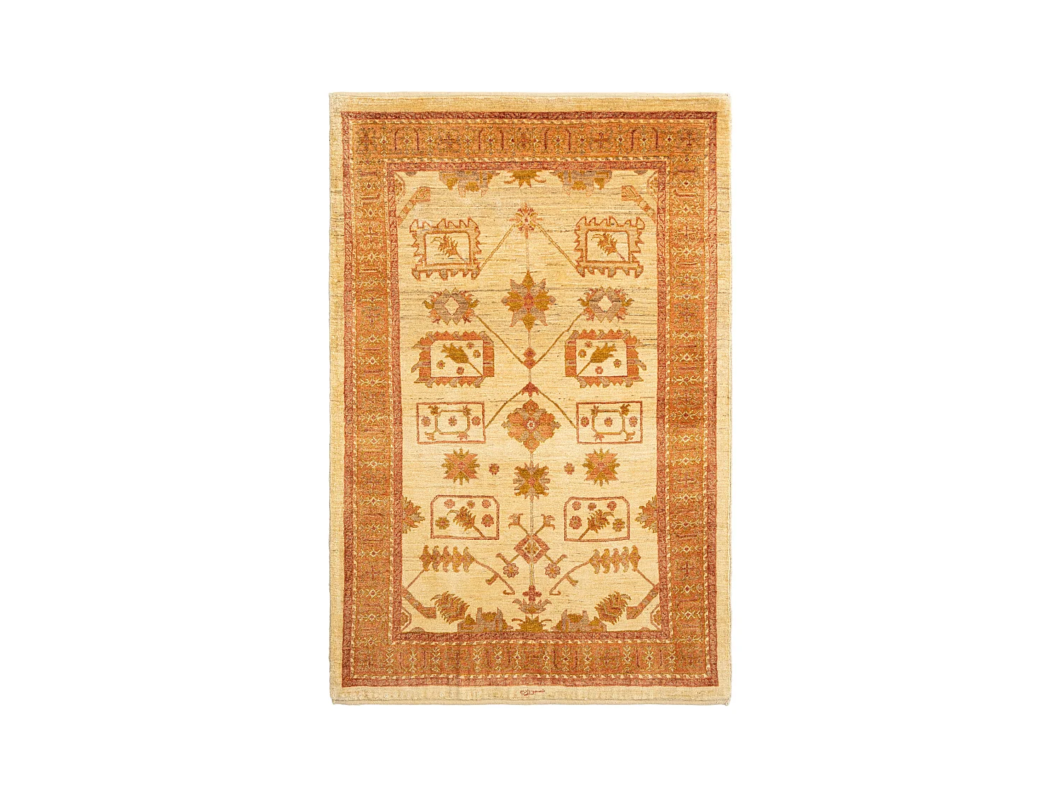 Tapis de laine 110x166 brun Kashkuli