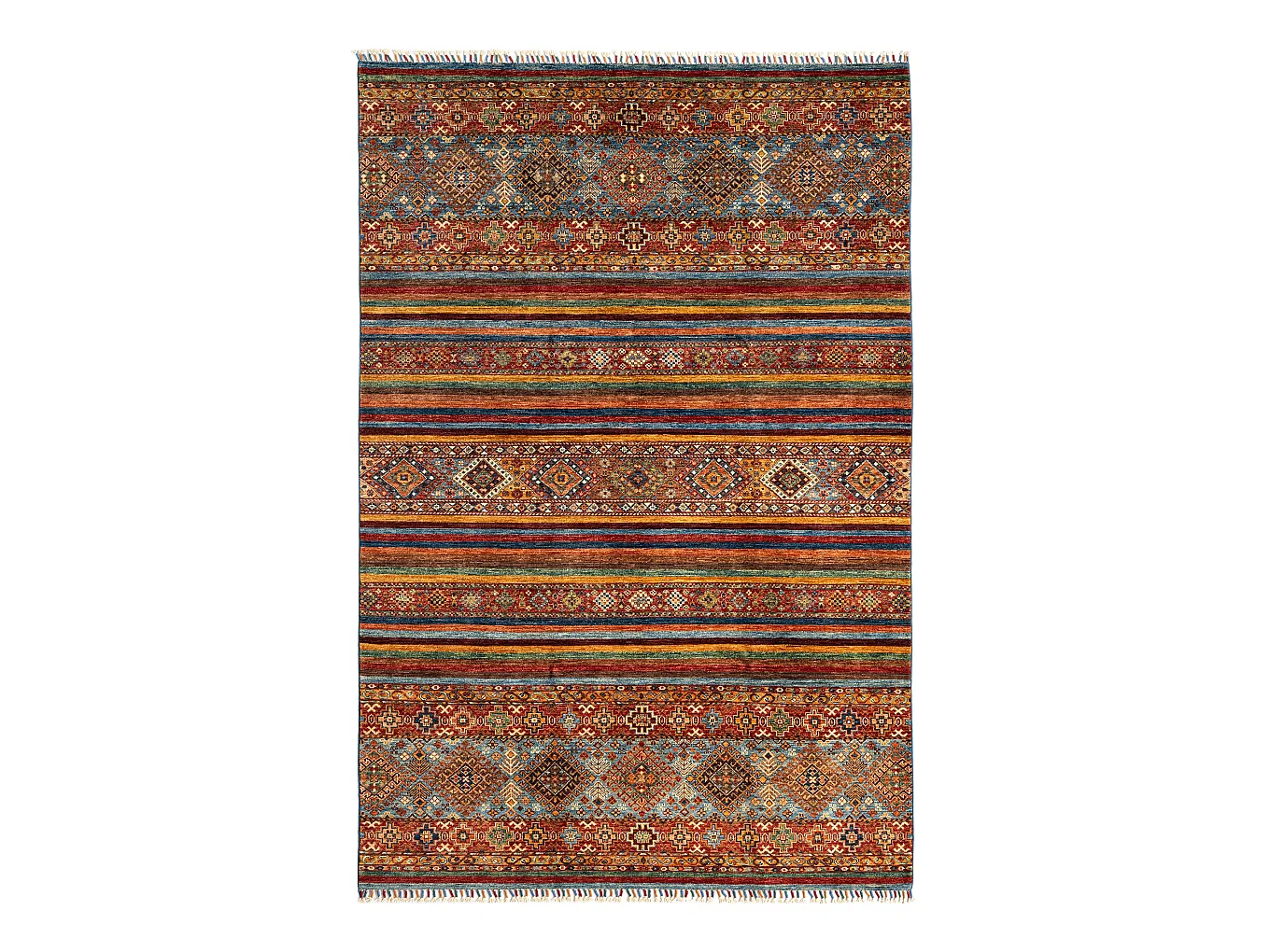 Tapis de laine 181x275 rouge Torkman