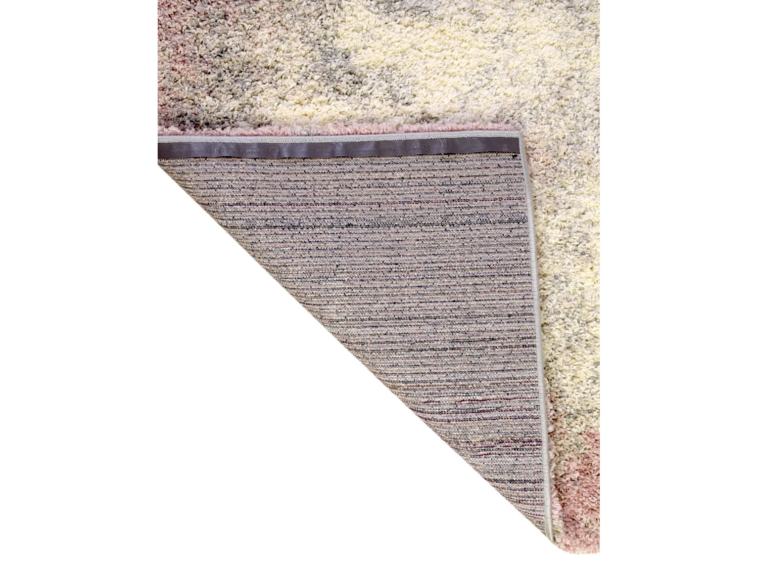 Hoogpolig tapijt 275x185 Beige - Roze Lachen Haze