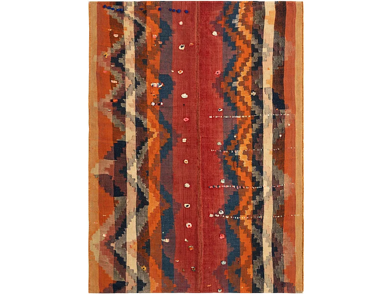 Wollteppich 135x184 Rot Jajim