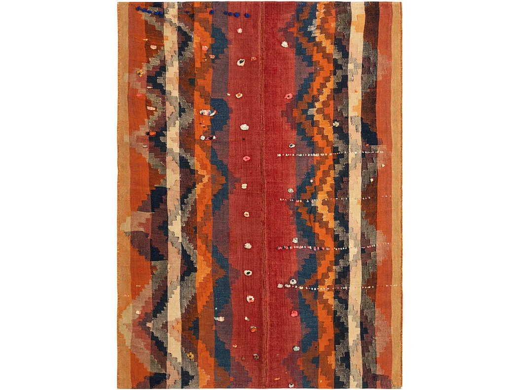 Wollteppich 135x184 Rot Jajim