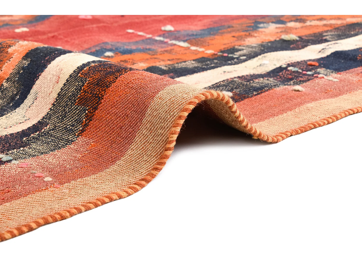 Tapis de laine 135x184 rouge Jajim