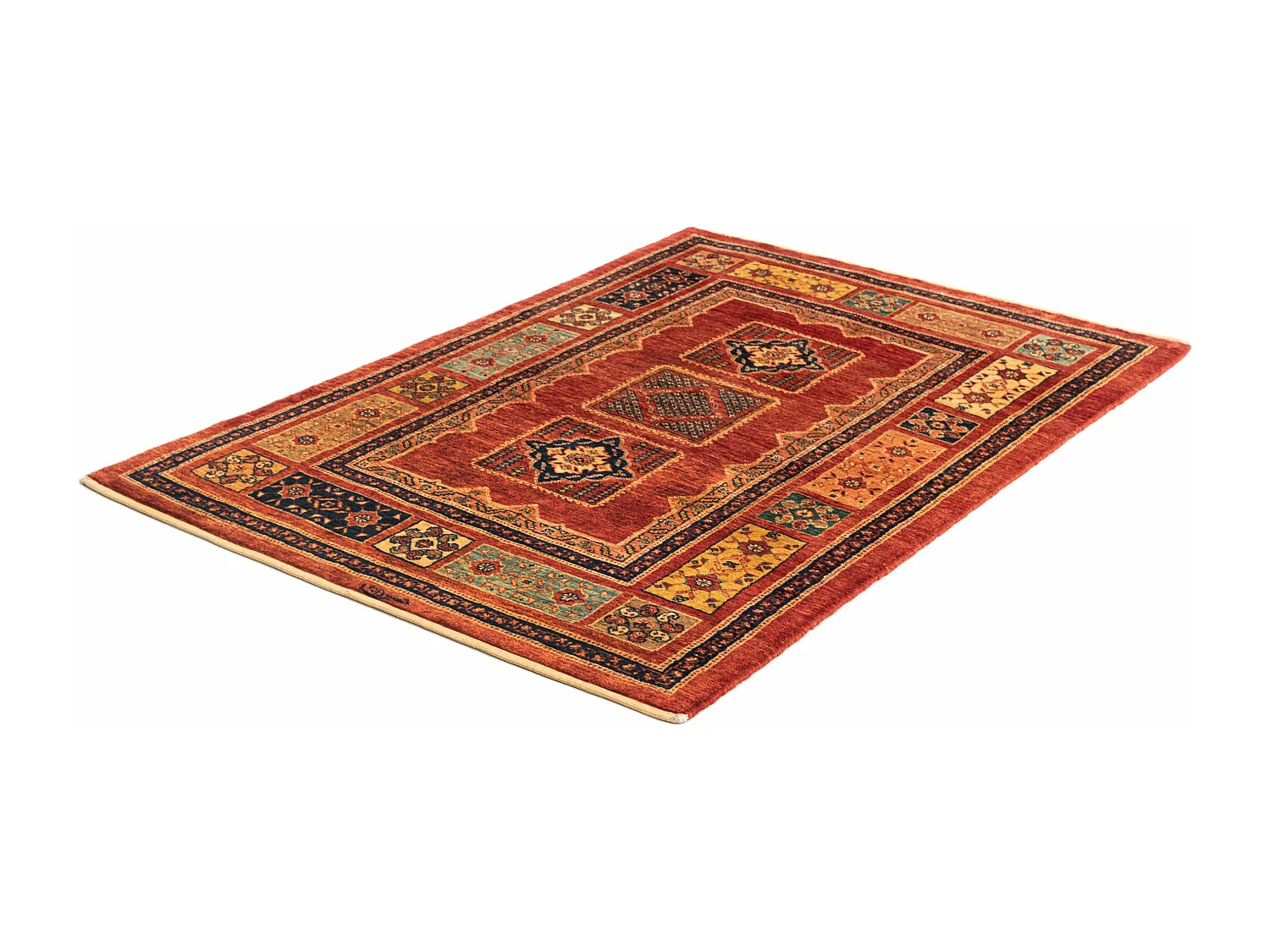 Tapis de laine 108x151 rouge Kashkuli