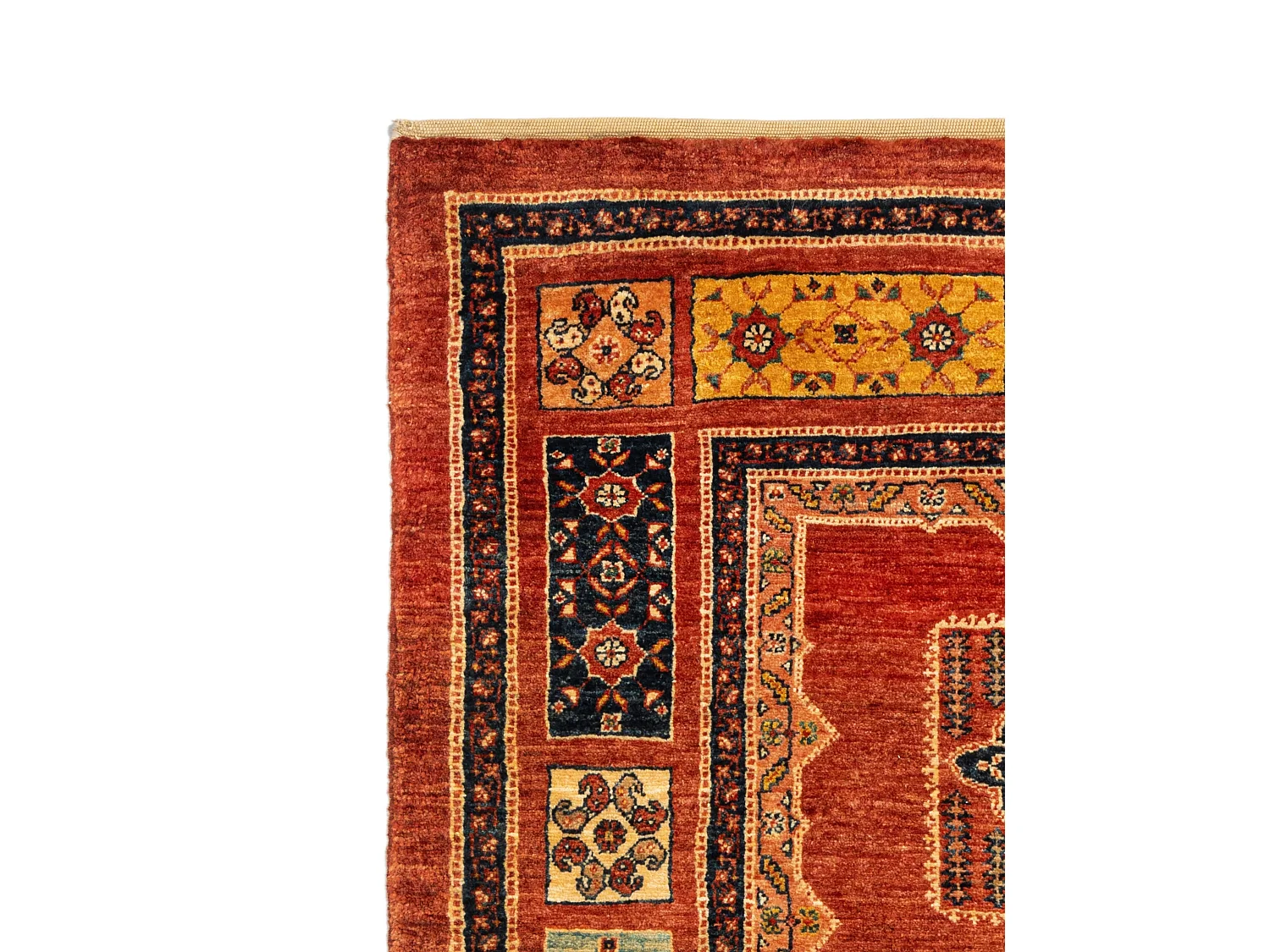 Tapis de laine 108x151 rouge Kashkuli