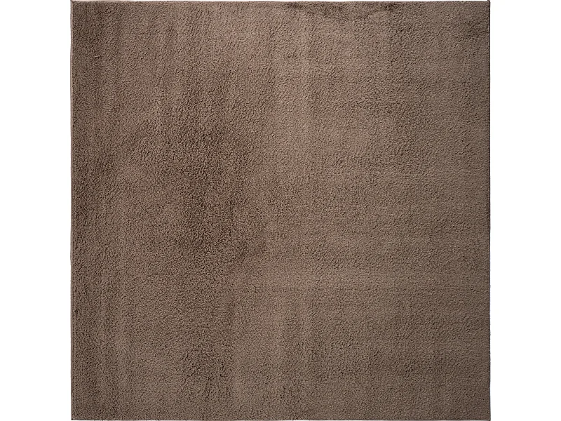 Tapis shaggy 240x240 brun Luzern