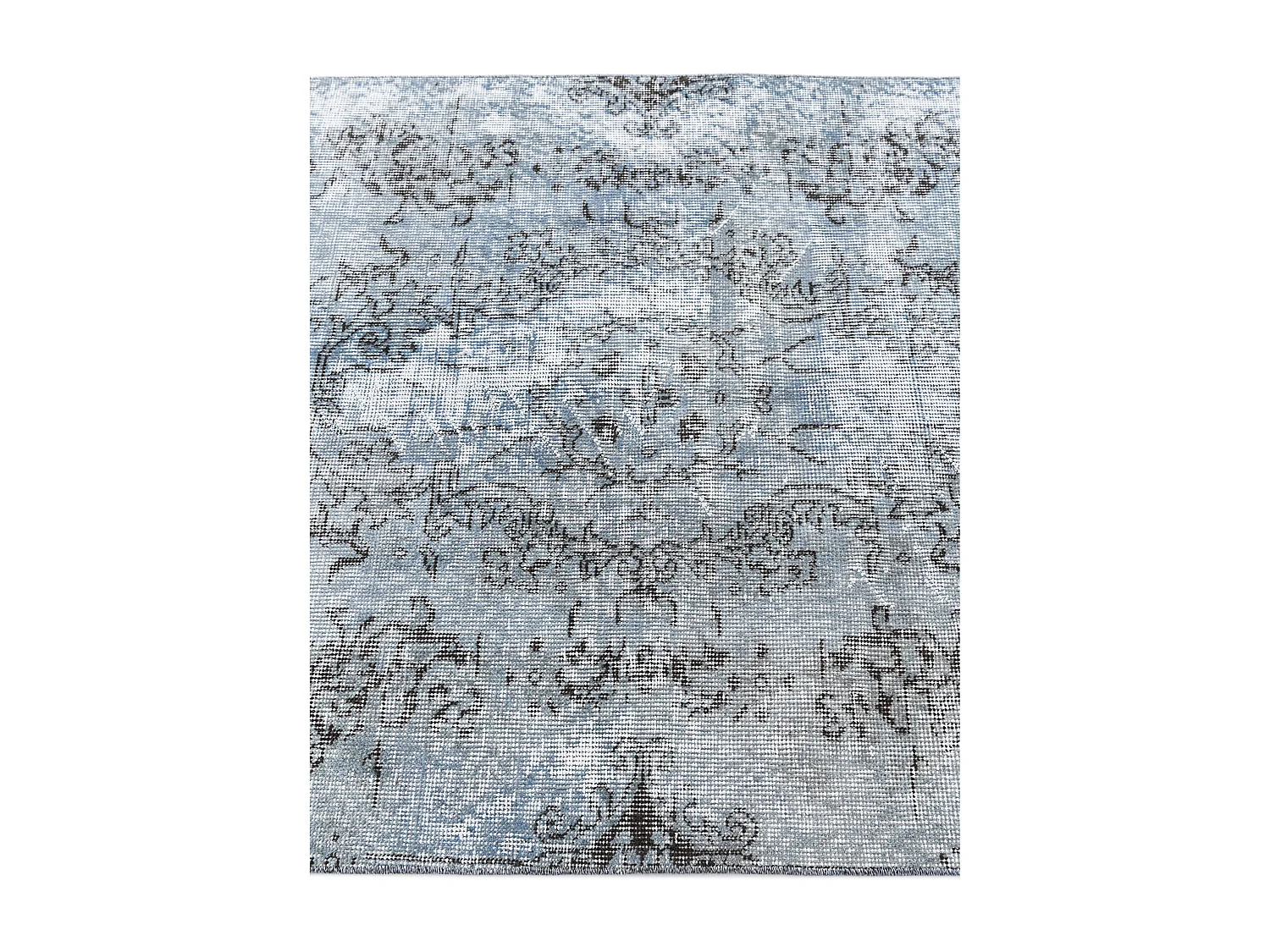 Tappeto in lana 99x216 Blu Ultra Vintage