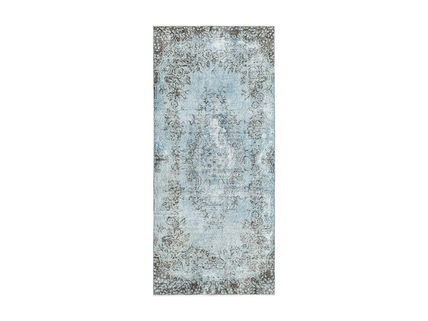 Tapis de laine 99x216 Bleu Ultra Vintage