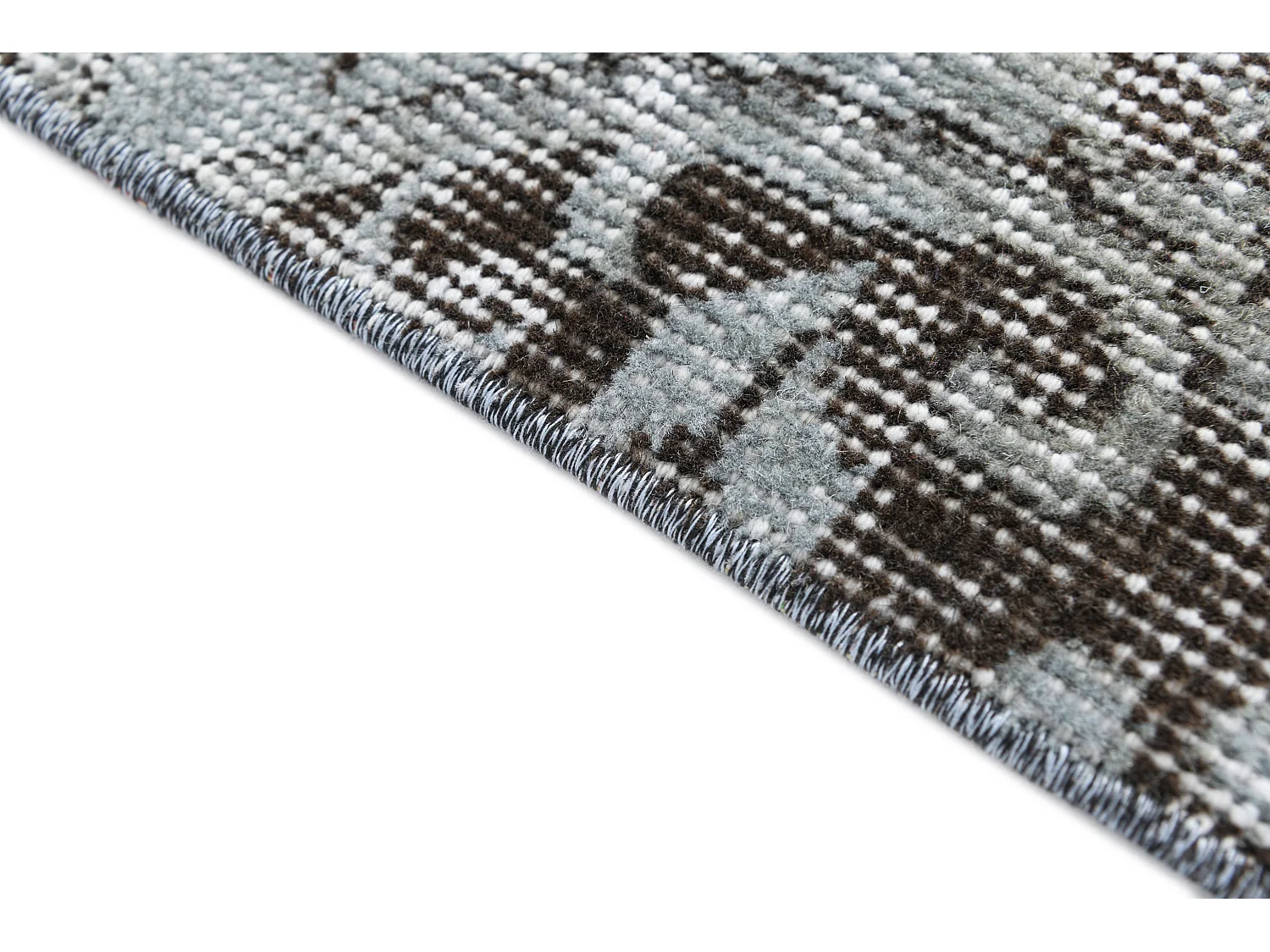 Tapis de laine 99x216 Bleu Ultra Vintage