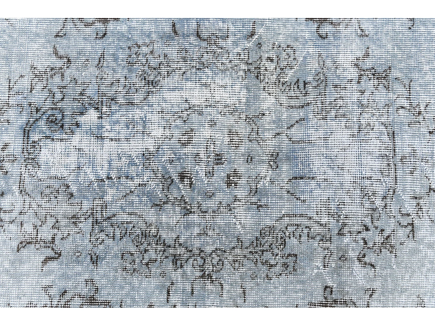 Tapis de laine 99x216 Bleu Ultra Vintage