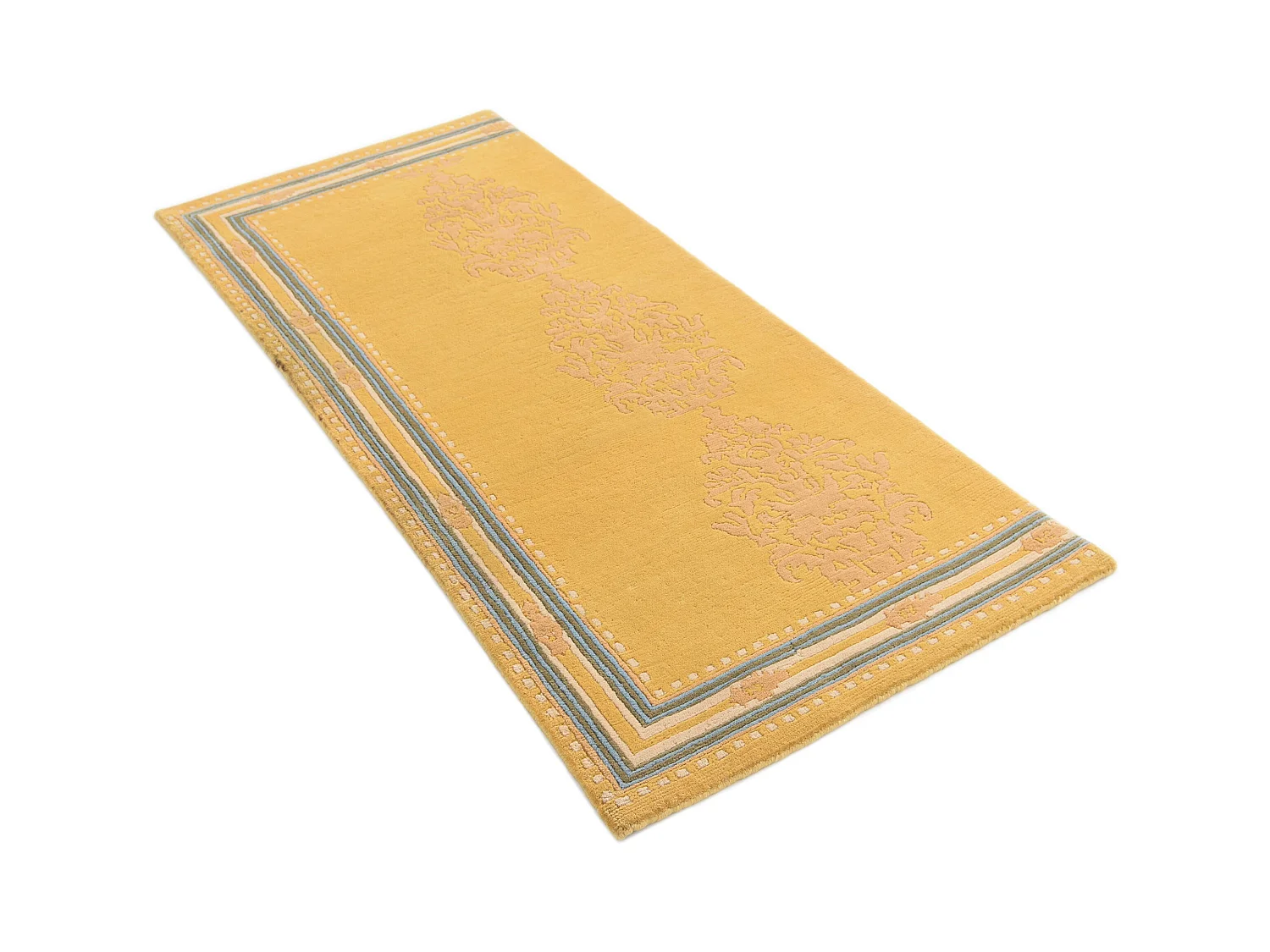 Läufer-Wollteppich 76x170 Gelb Darya