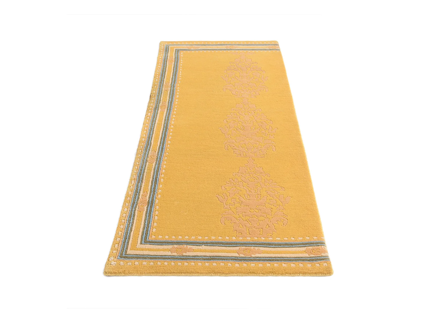 Läufer-Wollteppich 76x170 Gelb Darya