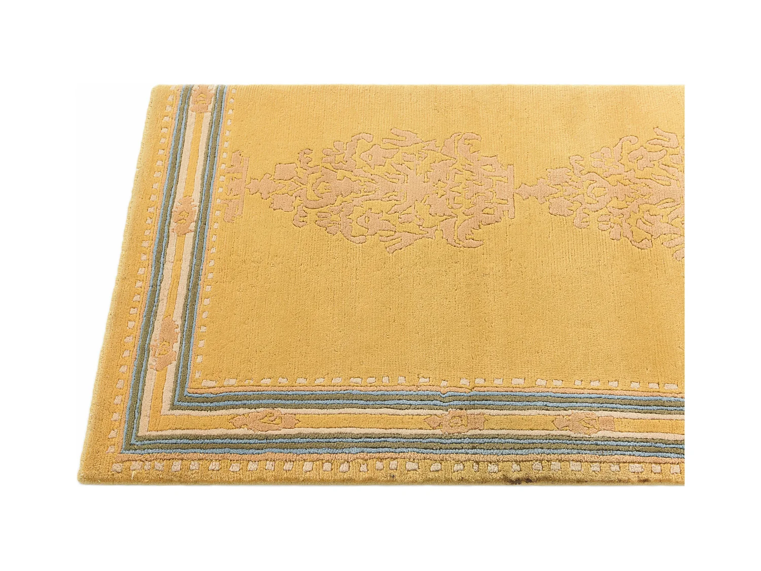 Läufer-Wollteppich 76x170 Gelb Darya