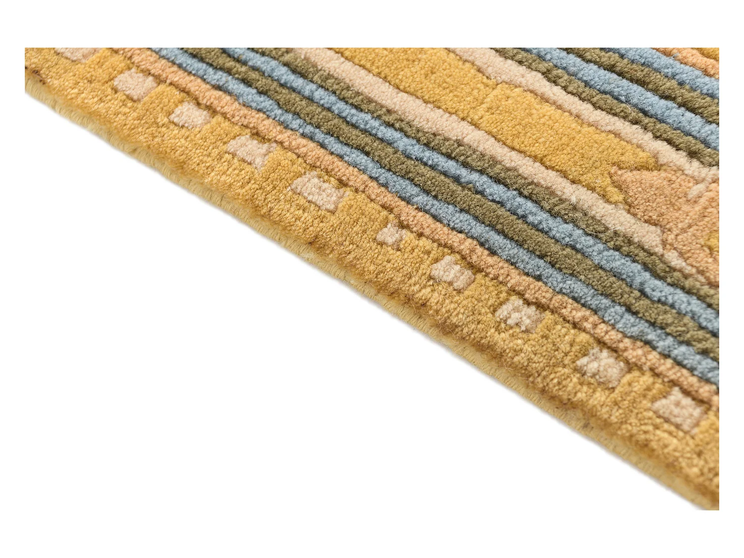 Läufer-Wollteppich 76x170 Gelb Darya