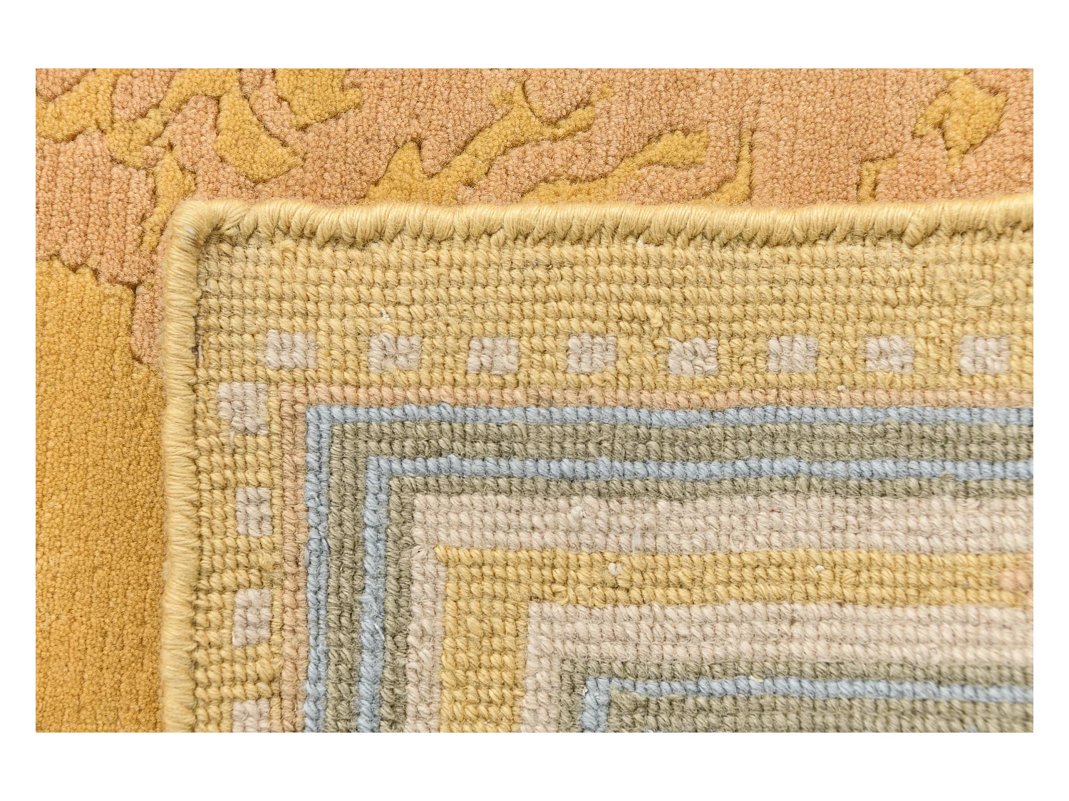 Läufer-Wollteppich 76x170 Gelb Darya