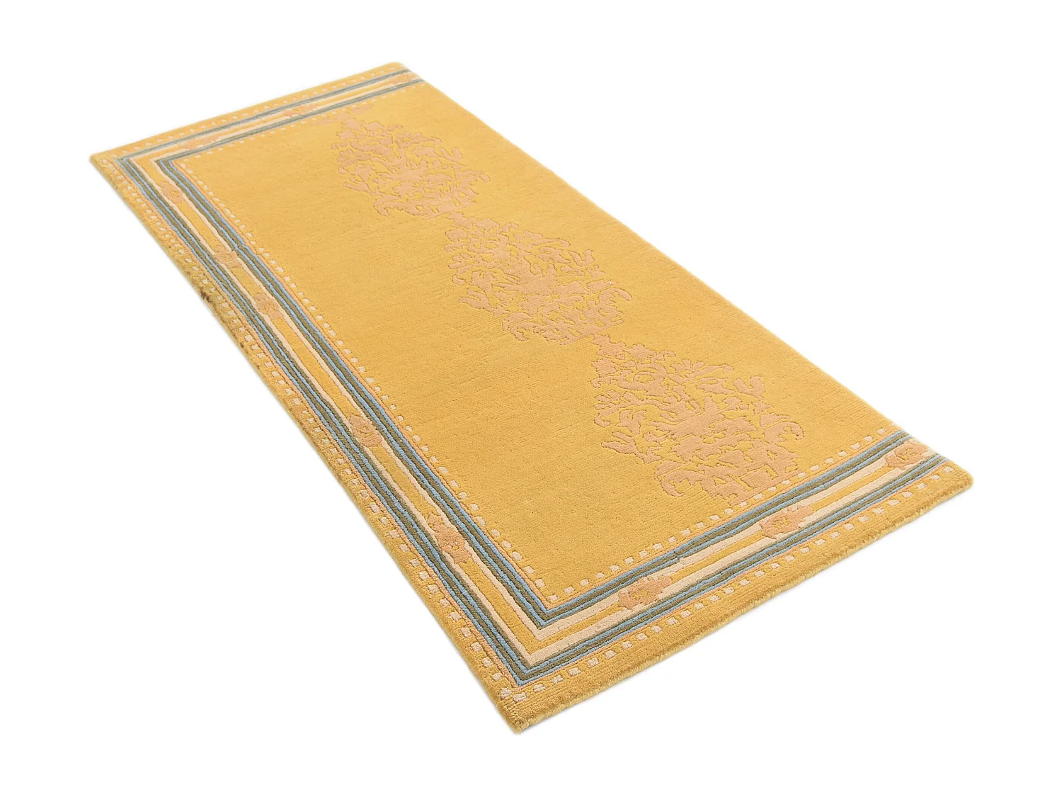 Tapis de couloir en laine 76x170 jaune Darya