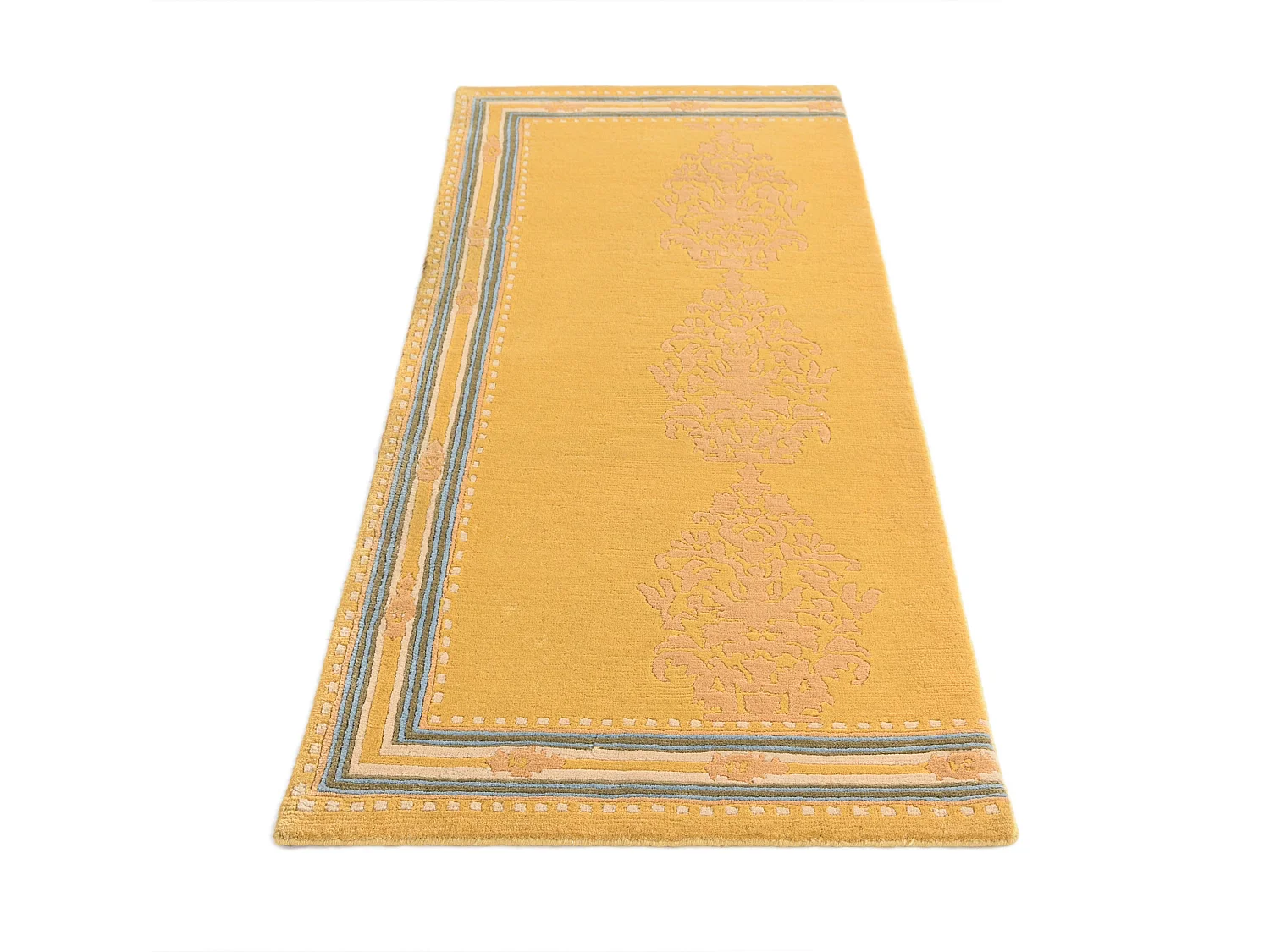 Tapis de couloir en laine 76x170 jaune Darya