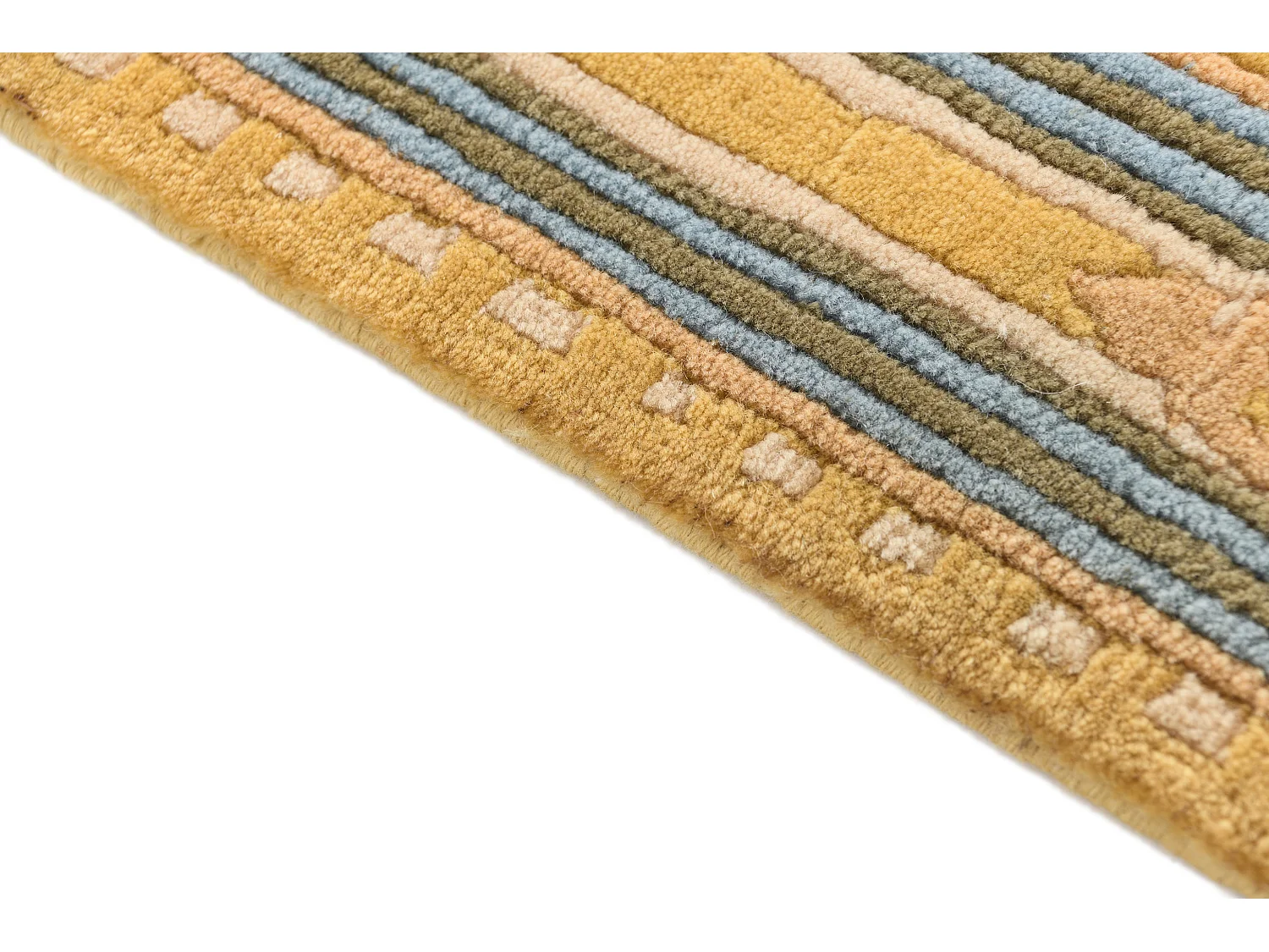 Tapis de couloir en laine 76x170 jaune Darya