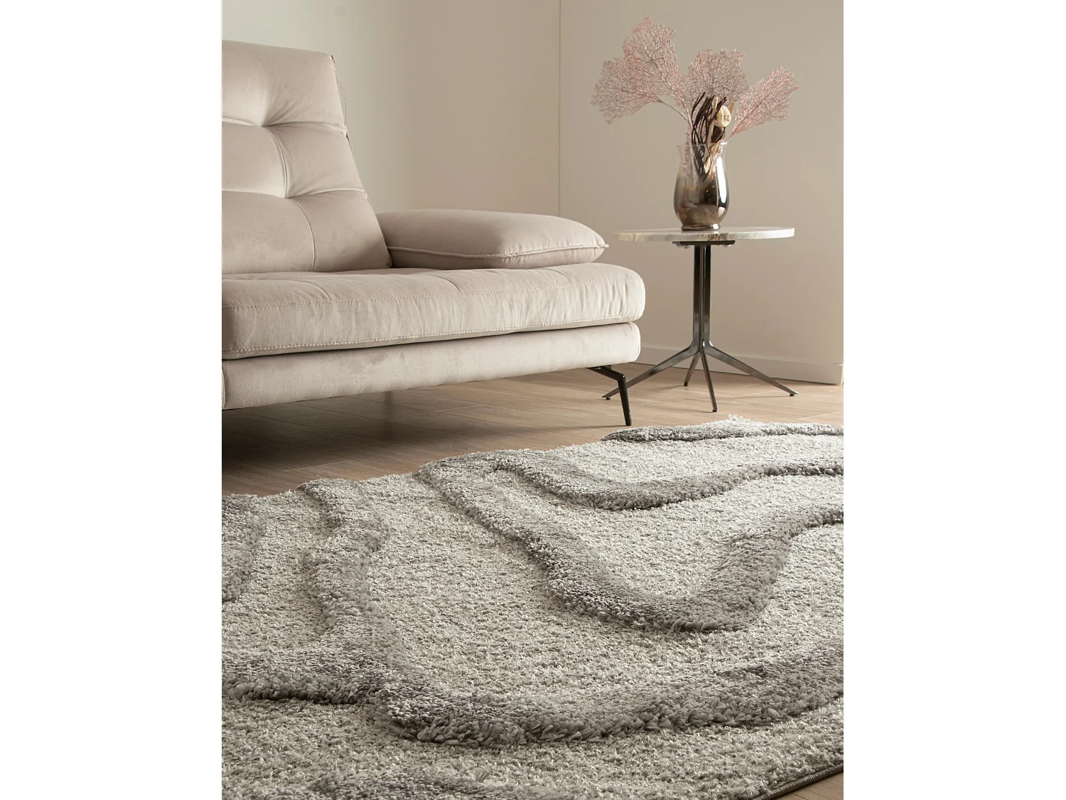 Hochflorteppich 160x245 Grau Thun Tribus