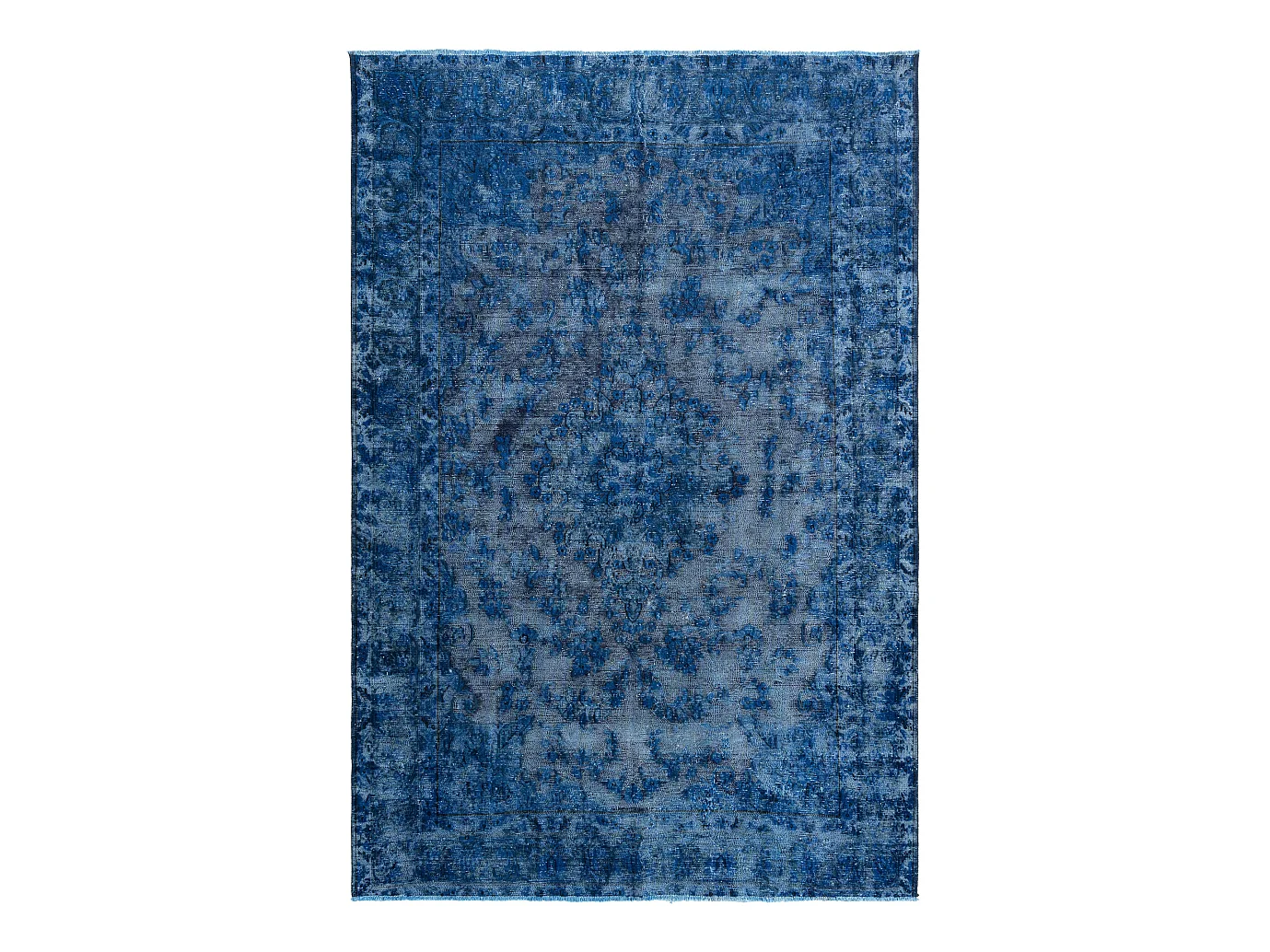 Tapis de laine 192x285 Bleu Vintage Royal