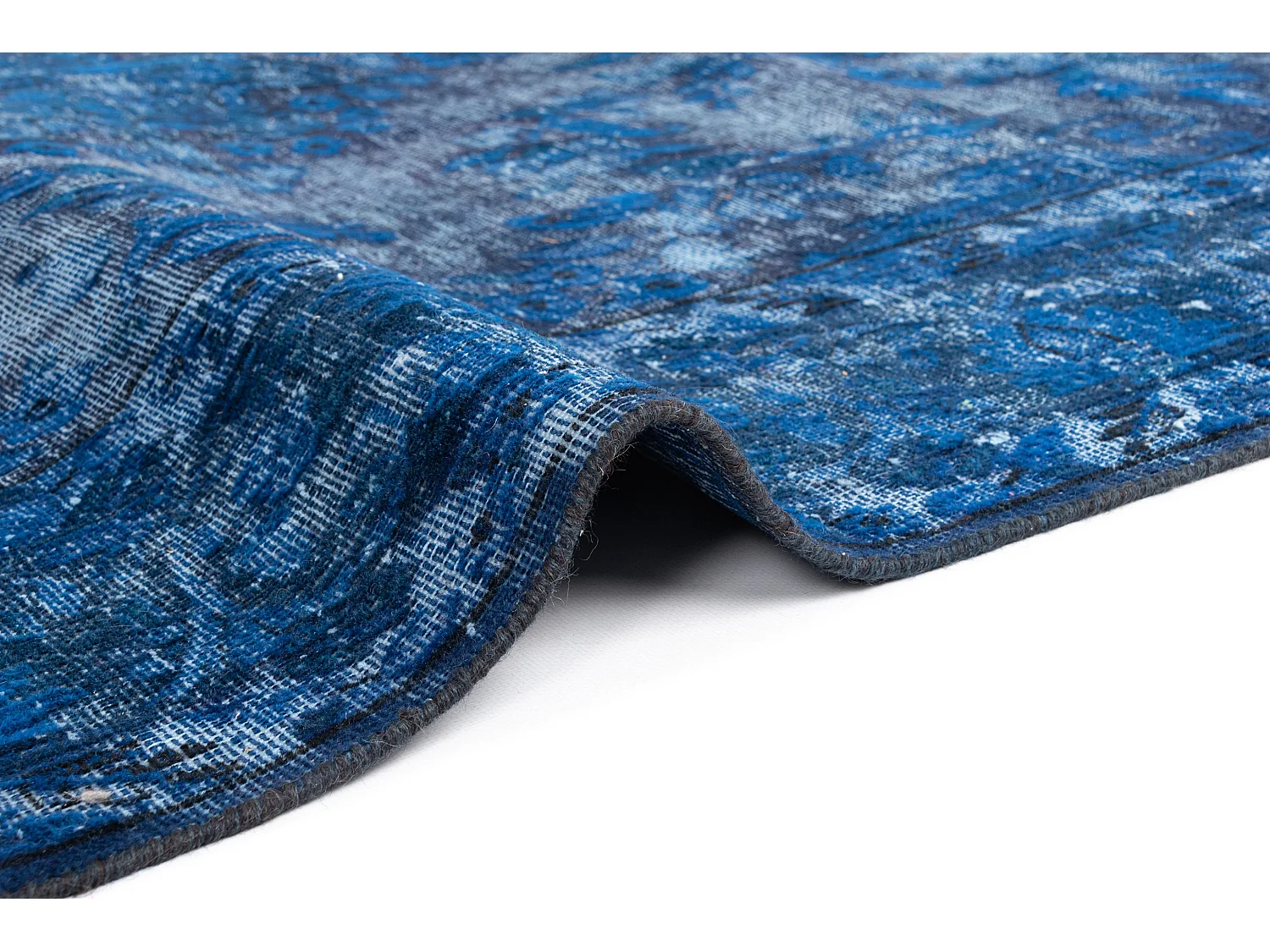 Wollteppich 192x285 Blau Vintage Royal