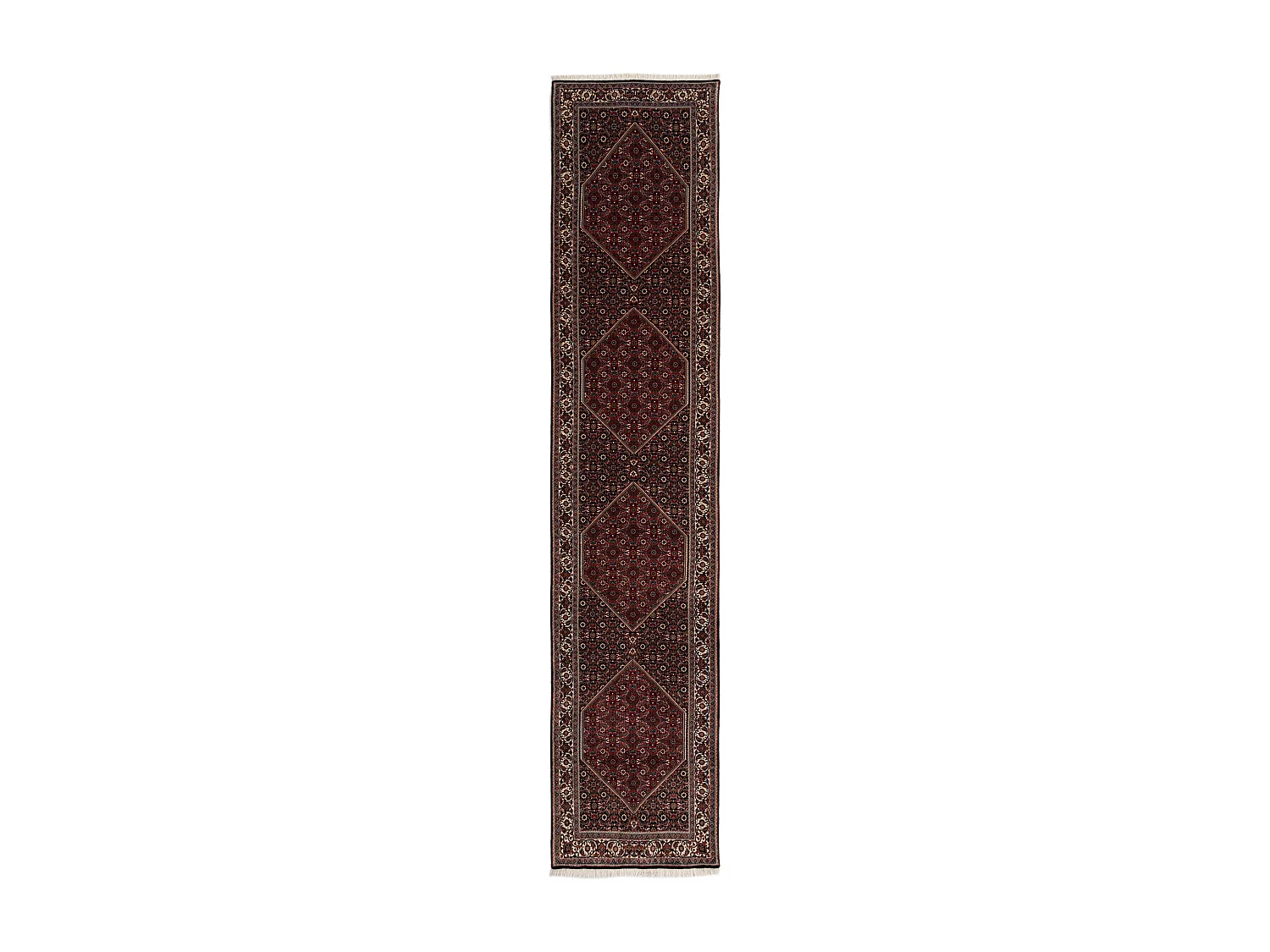 Tapis de couloir en laine 85x409 rouge Bidjar