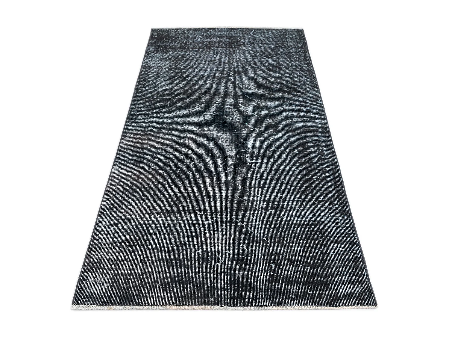 Tapis de laine 84x193 noir Ultra Vintage