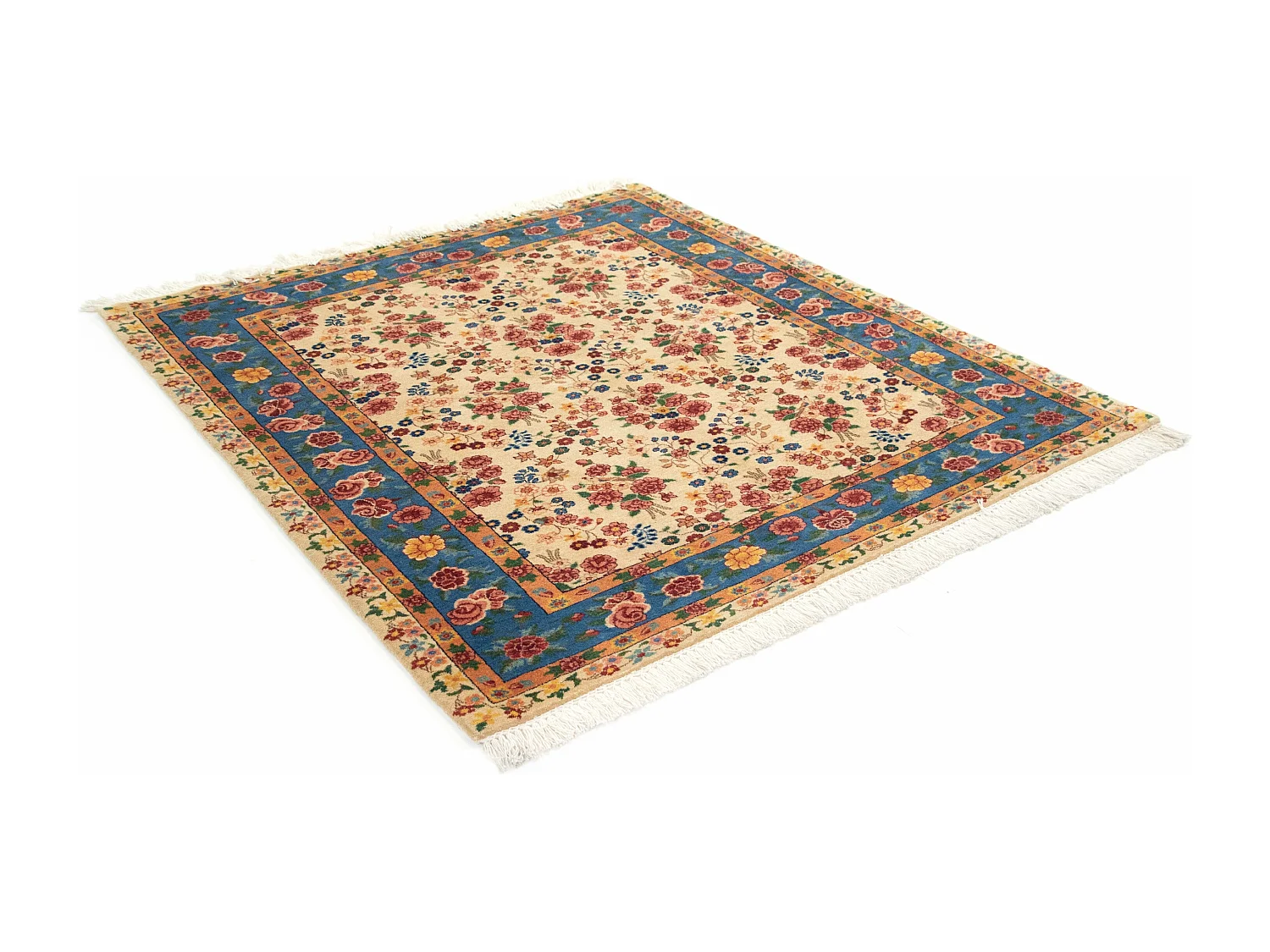 Tapis de laine 167x185 beige Kashkuli