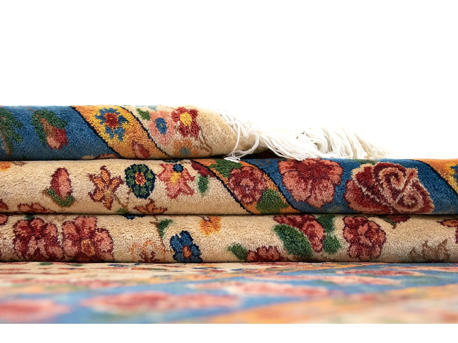 Tapis de laine 167x185 beige Kashkuli