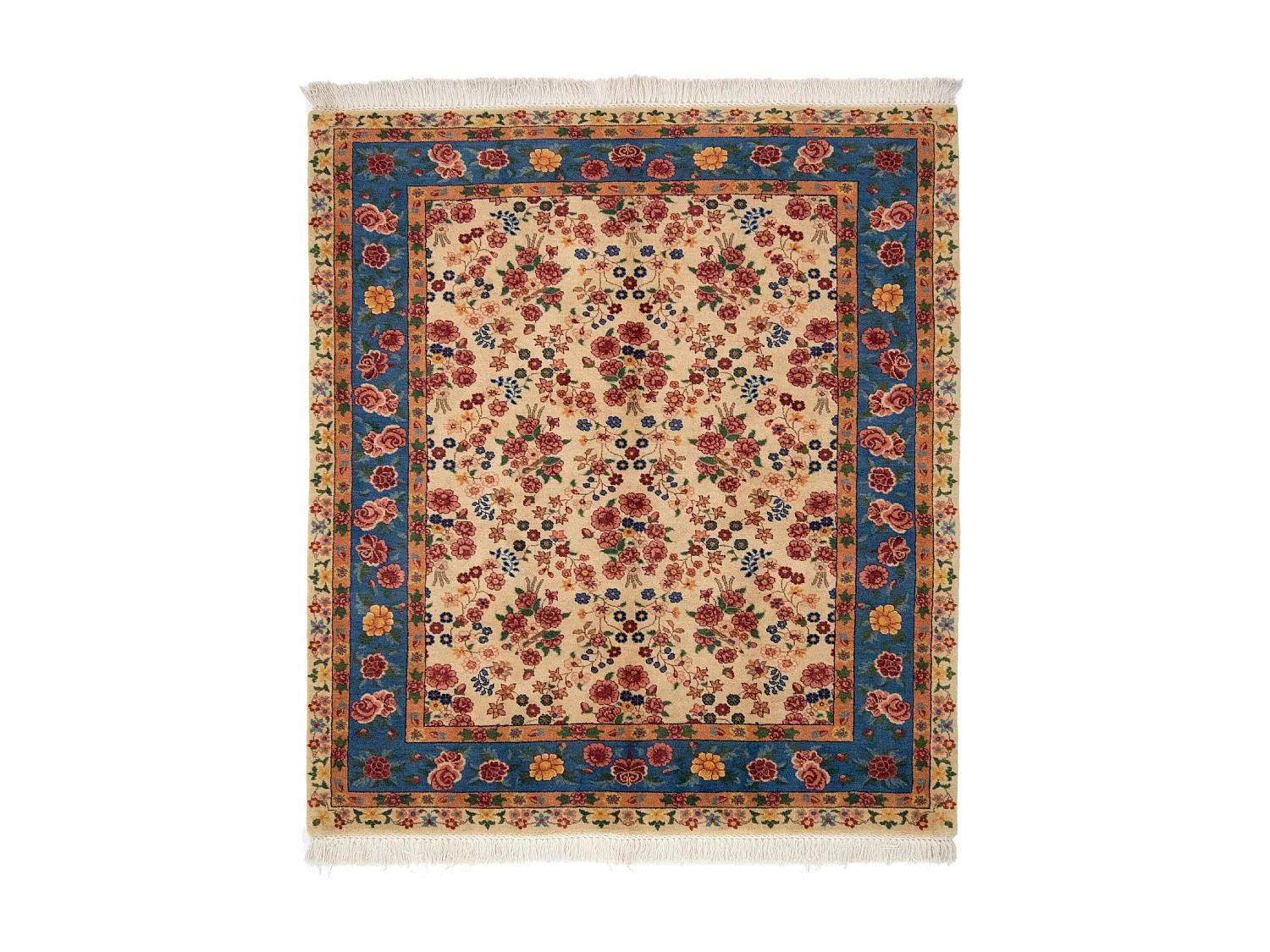 Tapis de laine 167x185 beige Kashkuli