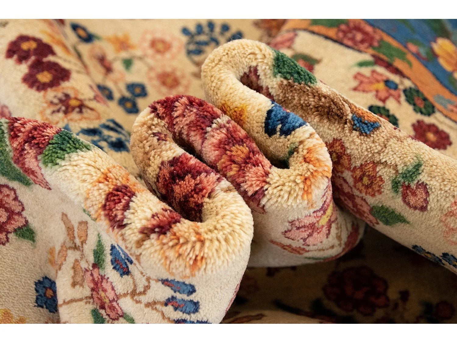 Tapis de laine 167x185 beige Kashkuli