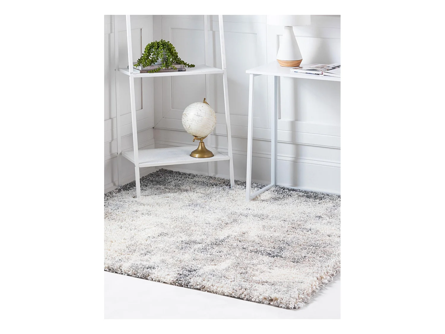 Tapis shaggy 240x240 beige - gris Lachen Haze