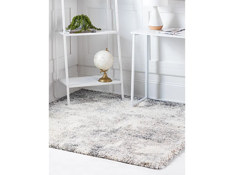 Tapis shaggy 240x240 beige - gris Lachen Haze