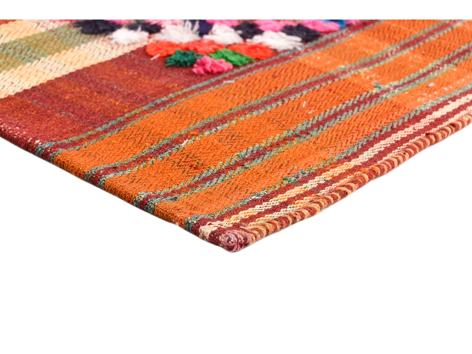 Wollteppich 125x368 Orange Jajim