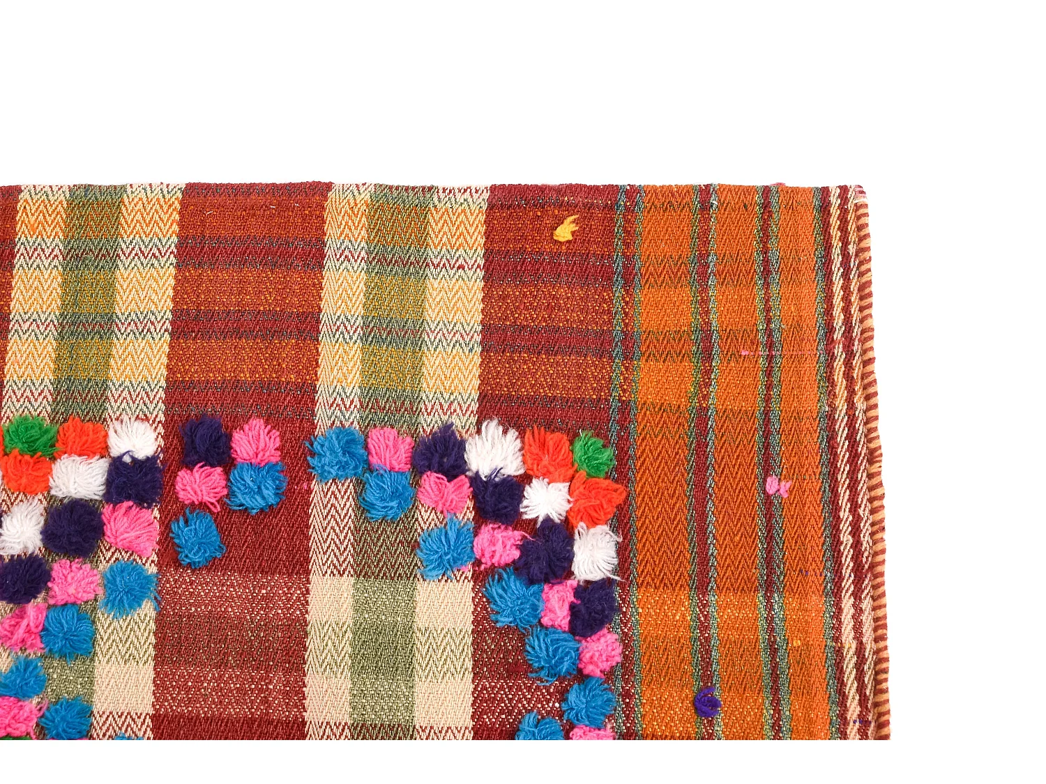 Tapis de laine 125x368 orange Jajim