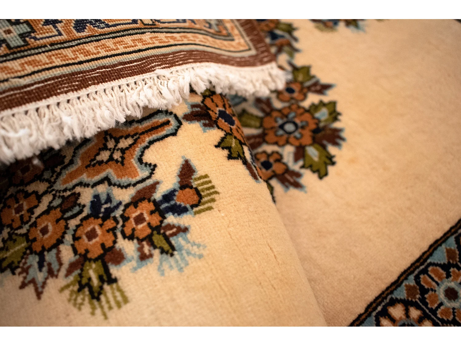 Tappeto in lana 75x118 beige Ghom