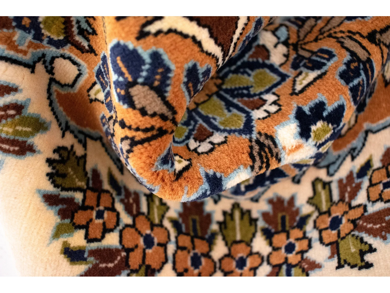 Tappeto in lana 75x118 beige Ghom